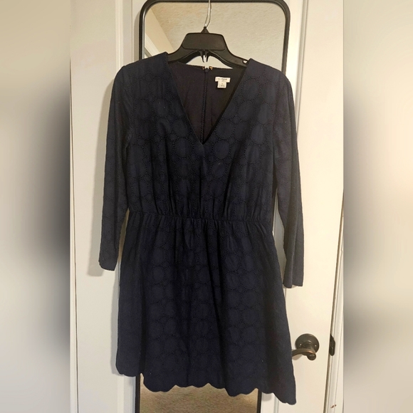 bash blue dress Semi-Sheer Embroidered Eyelet Cami Dress